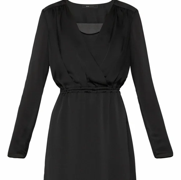 BCBGMAXAZRIA Satin Surplice Dress - Picture 4 of 4